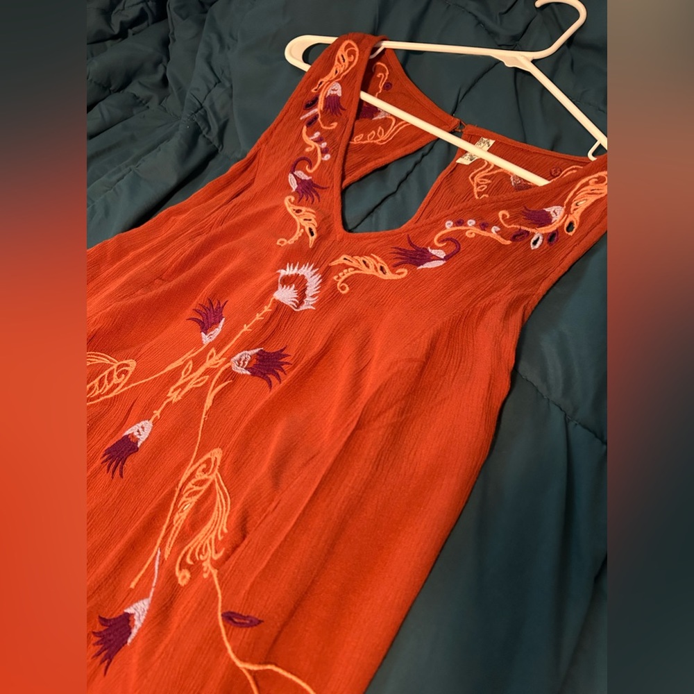Free People Embroidered Midi Dress - Picture 5 of 8
